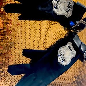 Hottie Police Gloves Costume NWOT